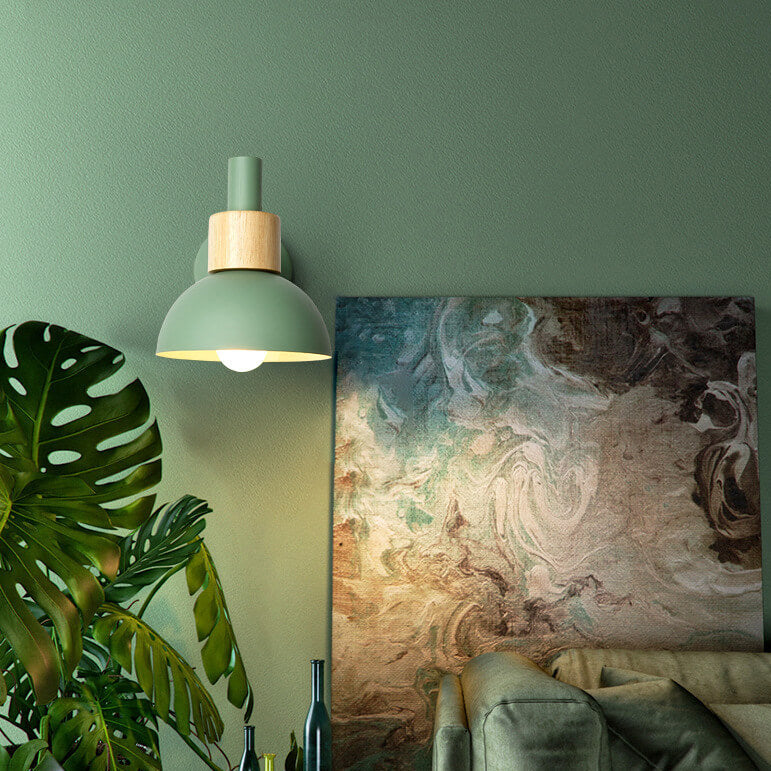 Lighom modern macaron green wall sconces in iron — 220V-240V (UK/AU