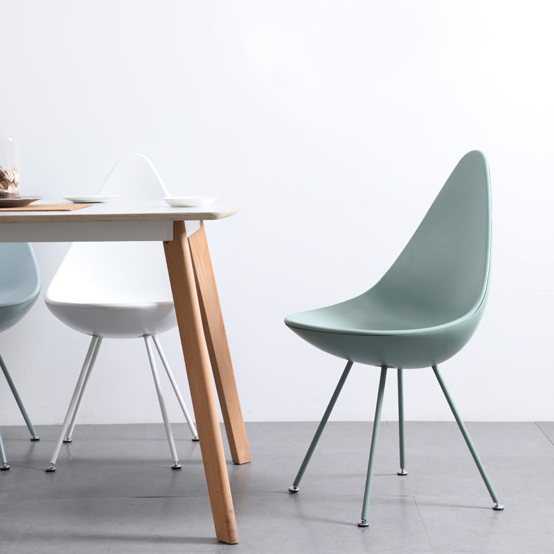 Contemporary Water Drop Plastic Dining Chair