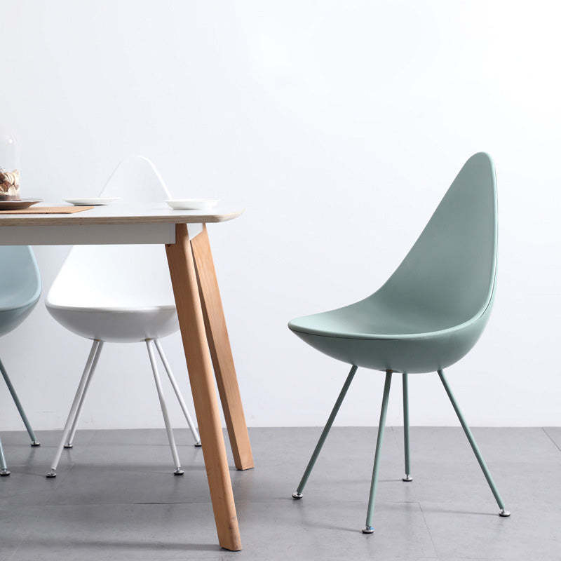 Contemporary Water Drop Plastic Dining Chair