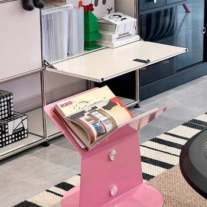 Contemporary Round Metal End Table
