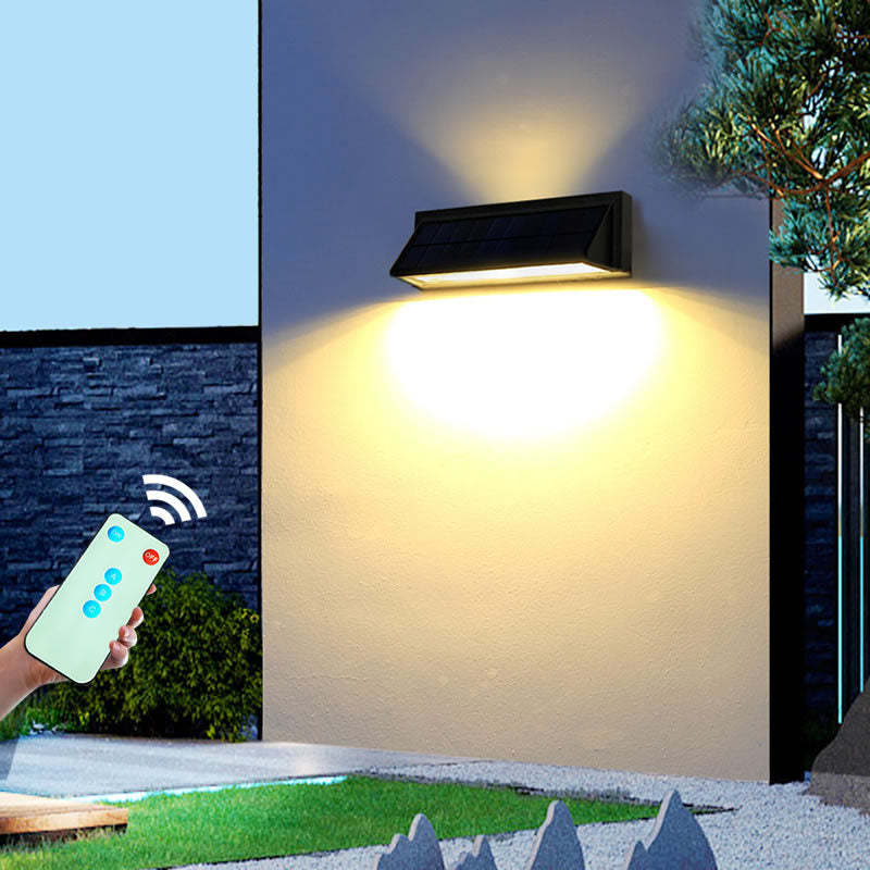 Outdoor Solar Rectangular Slant LED Patio Wall Sconce