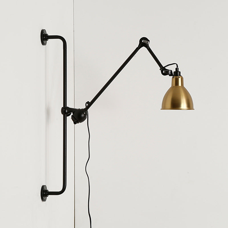 Industrial Vintage Iron Swing Arm Sconce