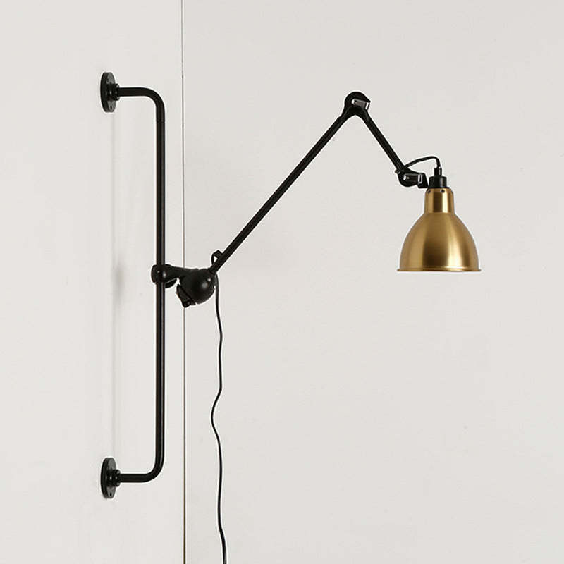 Industrial Vintage Iron Swing Arm Sconce