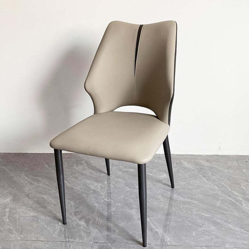 Contemporary Microfiber Leather Steel Dining Chair