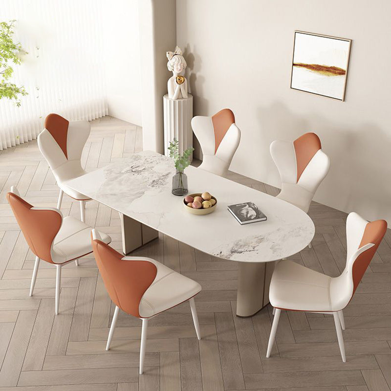 Nordic PU Leather Steel Dining Chair