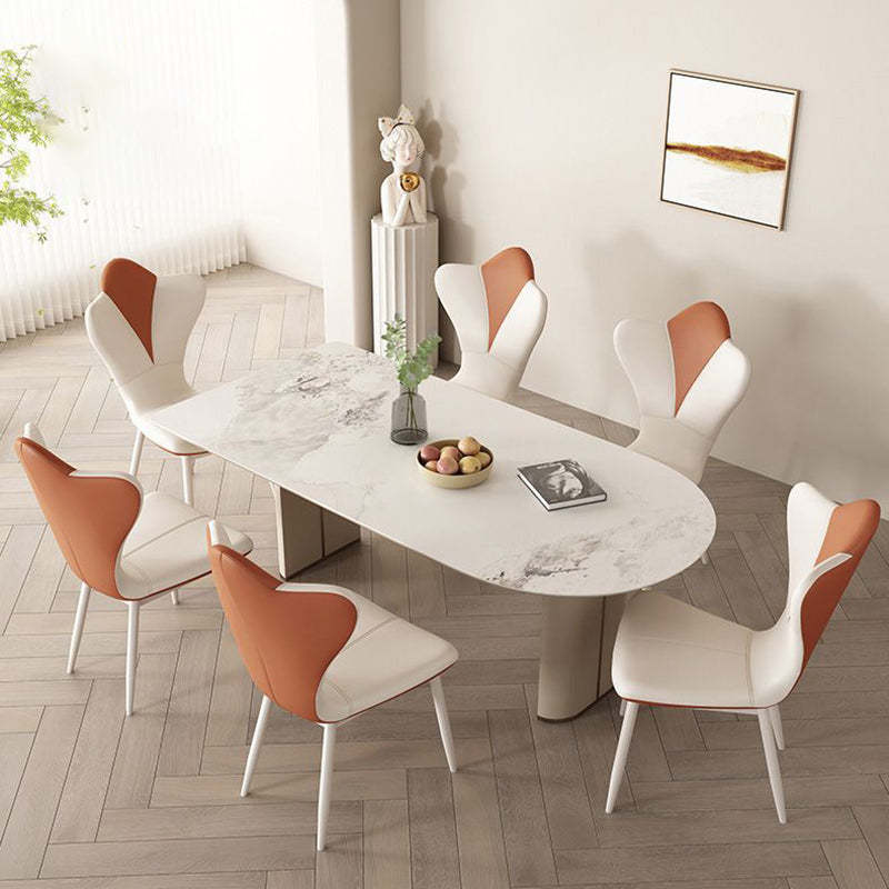 Nordic PU Leather Steel Dining Chair