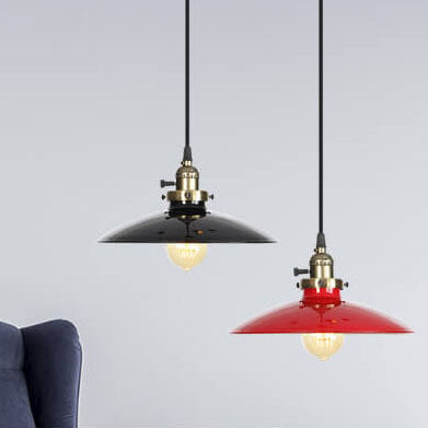 Industrial Iron Multicolor Bowl Pendant Light