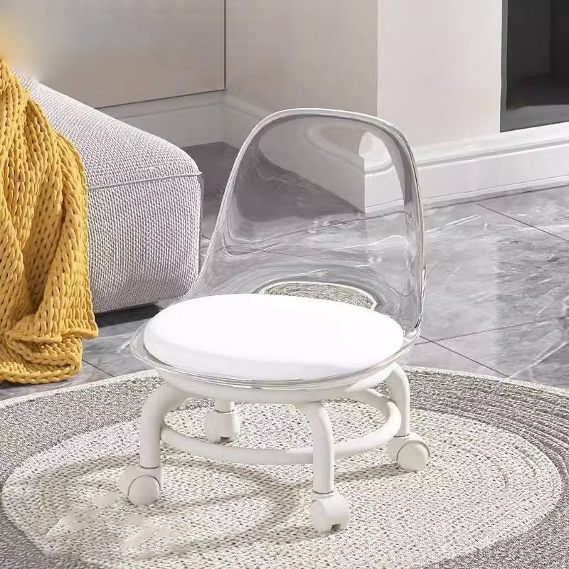 Minimalist Plastic Leather Rolling Chair