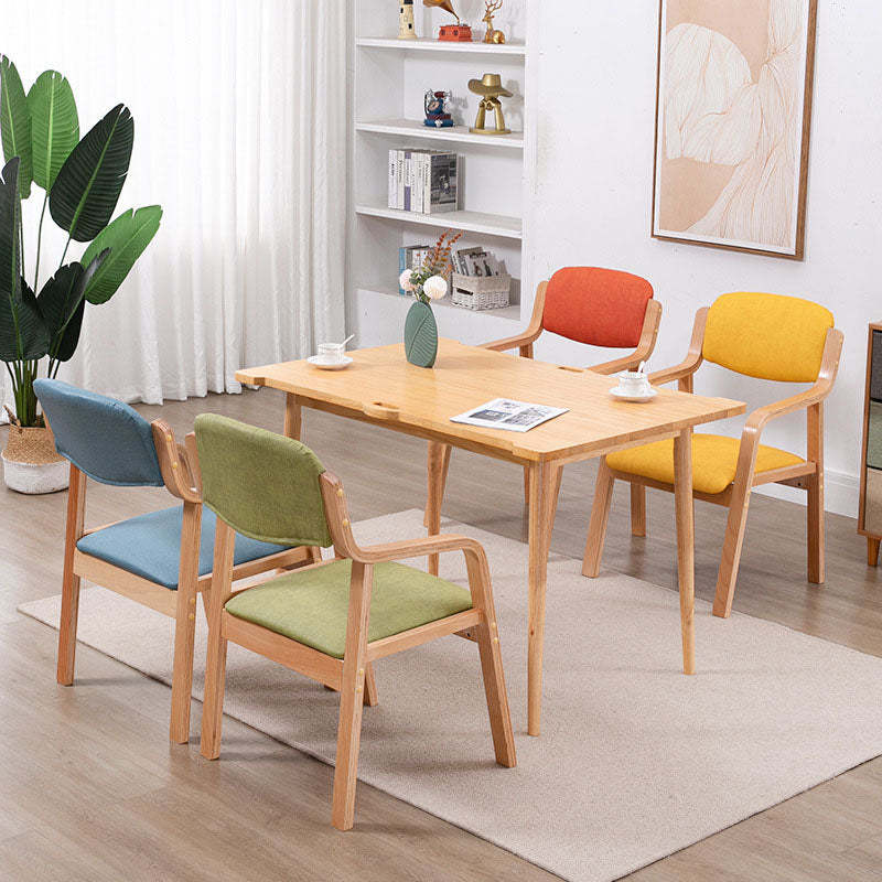 Modern Fabric Wood Dining Chair
