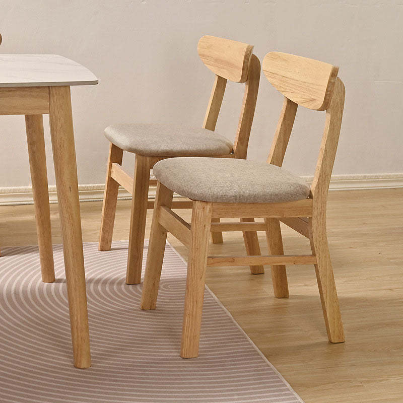 Minimalist Bent Wood Fabric Dining Chair