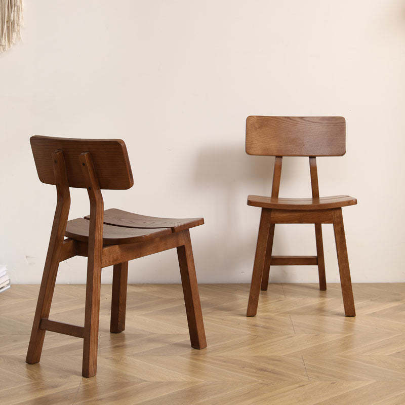 Nordic Ash Wood Rectangular Dining Chair