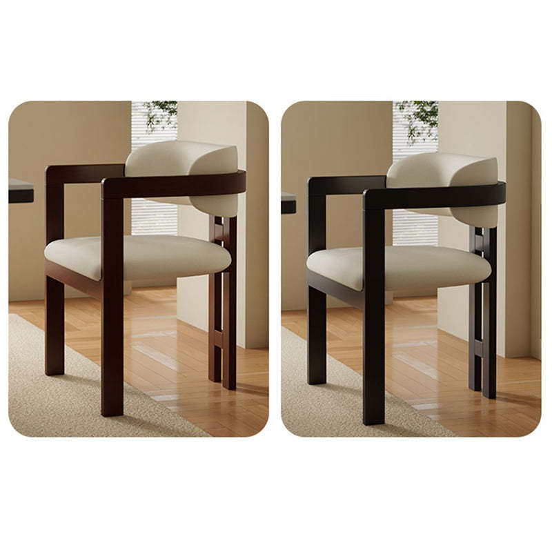 Minimalist Leather Ash Wood Dining Armchair