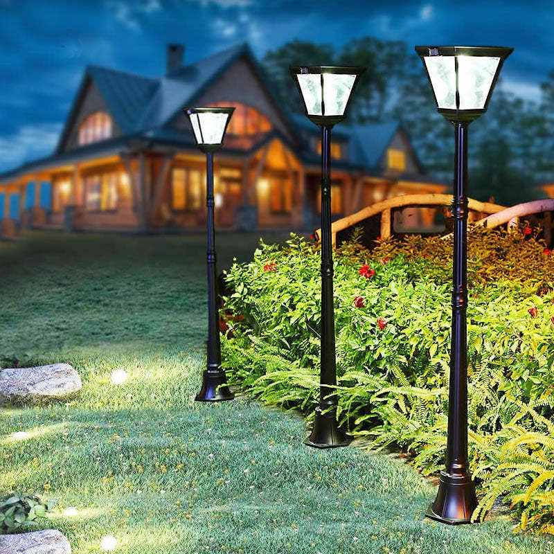 Chinese Solar Glass Cylinder LED Landscape Light — 30 White Lights (5000K) + 1 Warm Light (3000K) / 3.7V