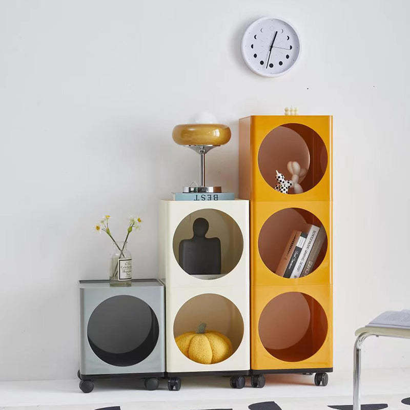Modern Cubic Round Movable End Table — 1 / Black