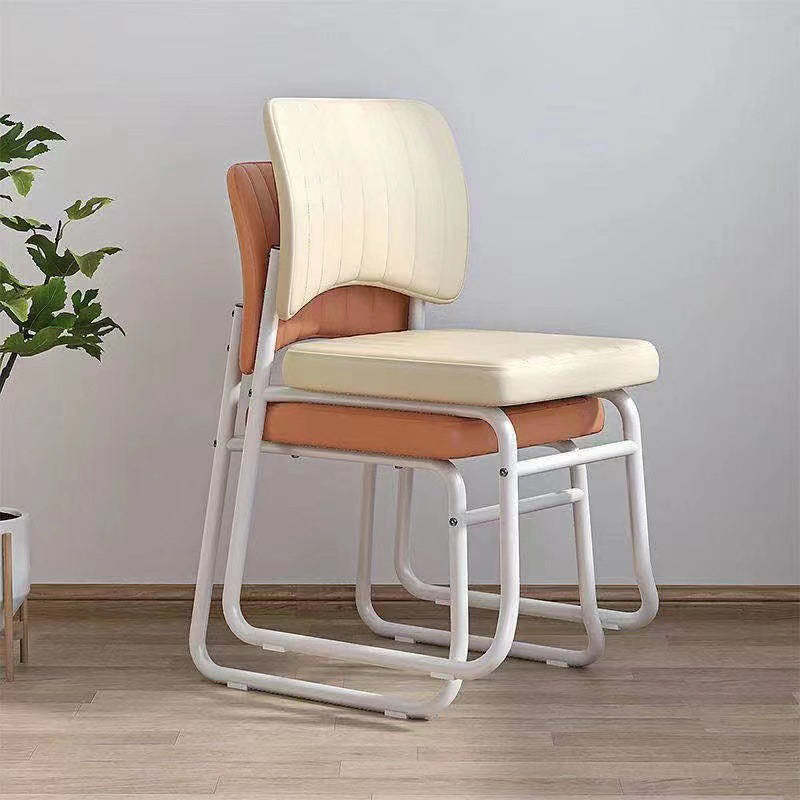 Minimalist PU Leather Stackable Desk Chair