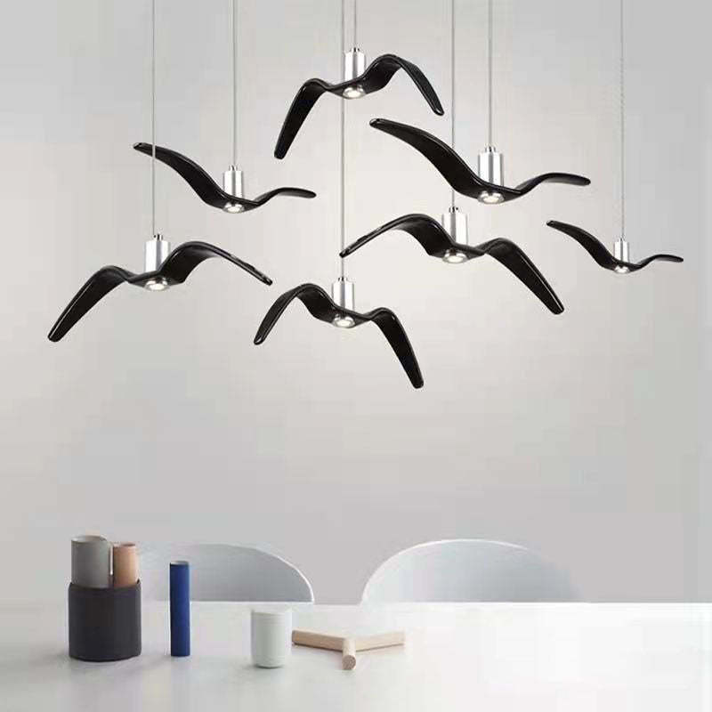 Nordic Wrought Iron Seagull LED Pendant Light