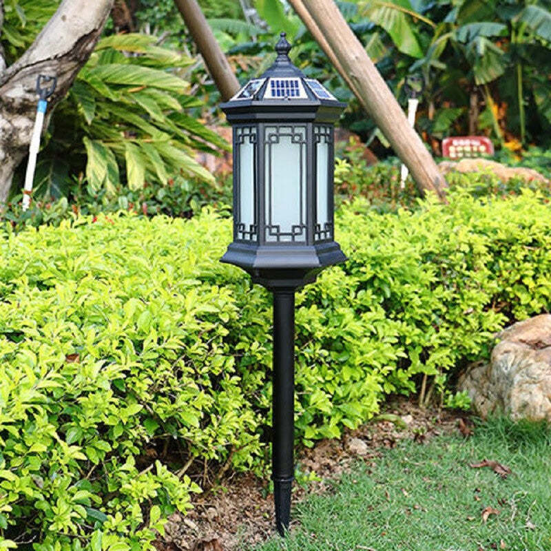 Chinese Solar Aluminum Glass Cylinder Landscape Light