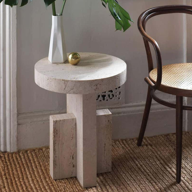 Nordic cross-base gray end & side tables, Lighom