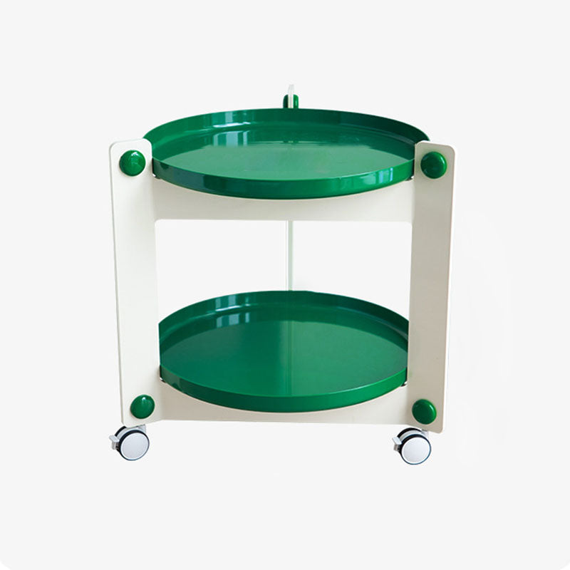 Contemporary Round PET Acrylic 2-Tier End Table