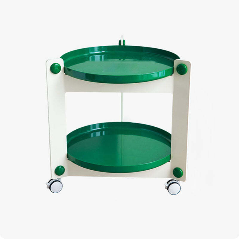 Contemporary Round PET Acrylic 2-Tier End Table