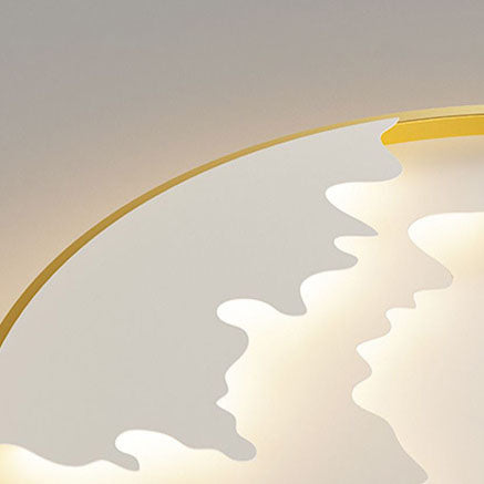 Modern Iron Round Kids LED Flush Mount Light
