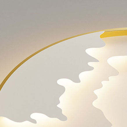 Modern Iron Round Kids LED Flush Mount Light