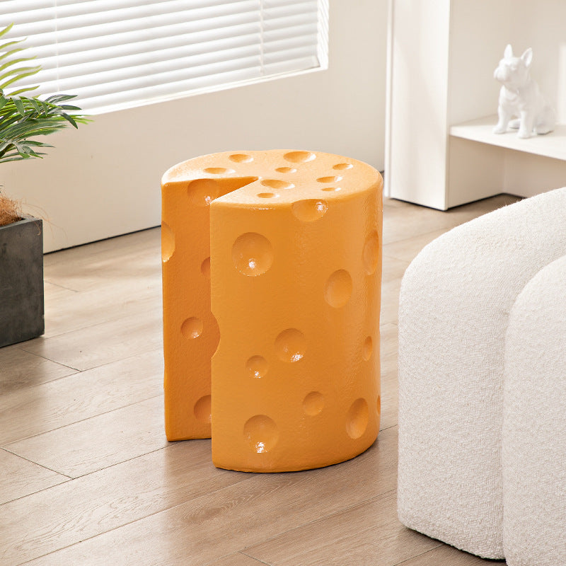 Contemporary Kids Cheese Resin Side Table