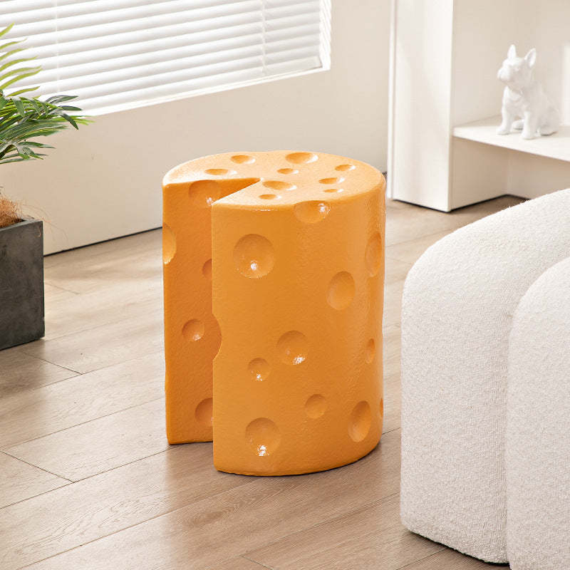 Contemporary Kids Cheese Resin Side Table