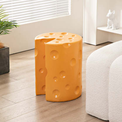 Contemporary Kids Cheese Resin Side Table
