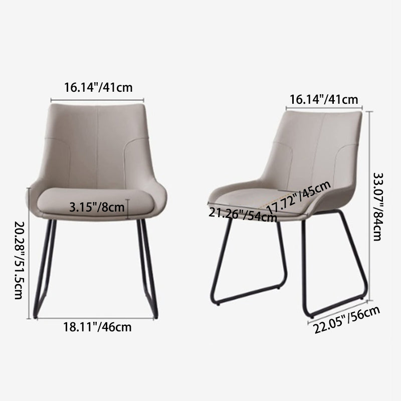 Nordic trapezoidal gray dining chairs & benches, Lighom