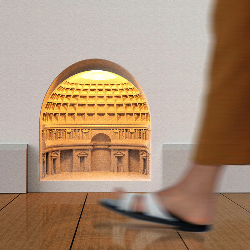 Pantheon Plaster Sensor LED Recessed Wall Sconce Night Light