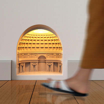 Pantheon Plaster Sensor LED Recessed Wall Sconce Night Light