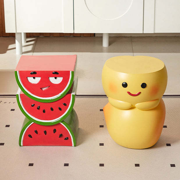 Fruit Design Resin End Table