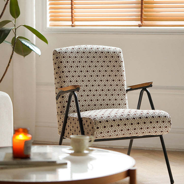 Iron Fabric Accent Chair