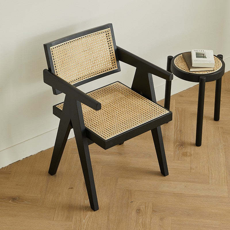 Minimalist Wood Rattan Dining Chair