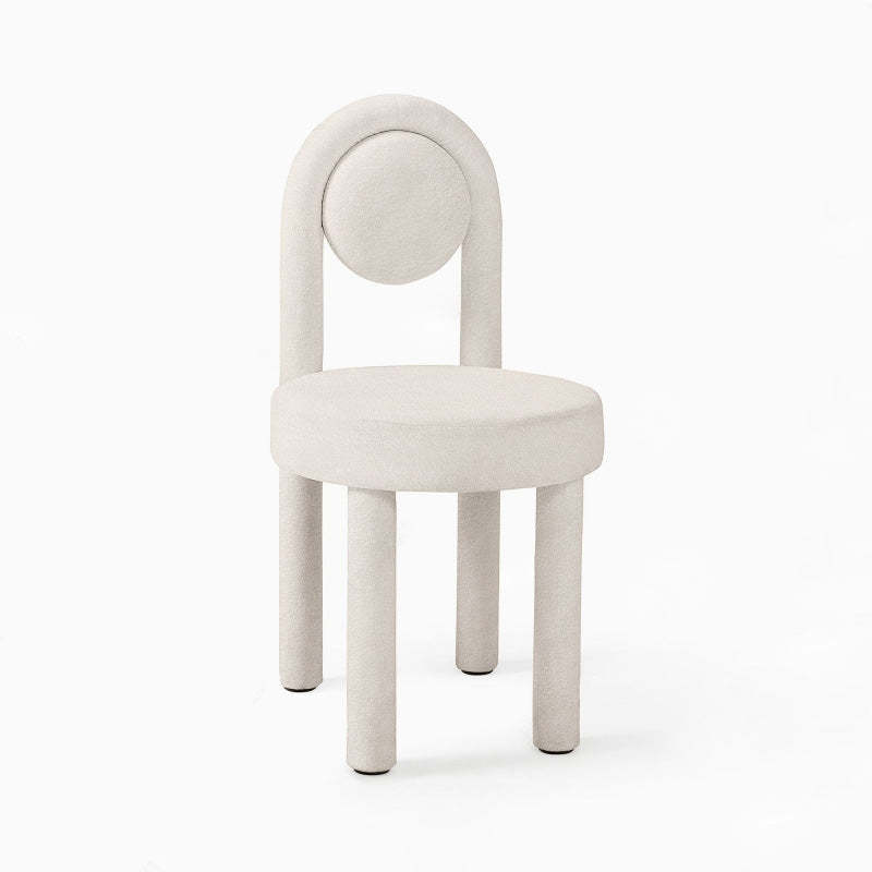 Scandinavian Fabric Steel Vanity Stool