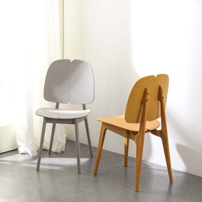 Scandinavian Plastic Steel Dining Chair — White