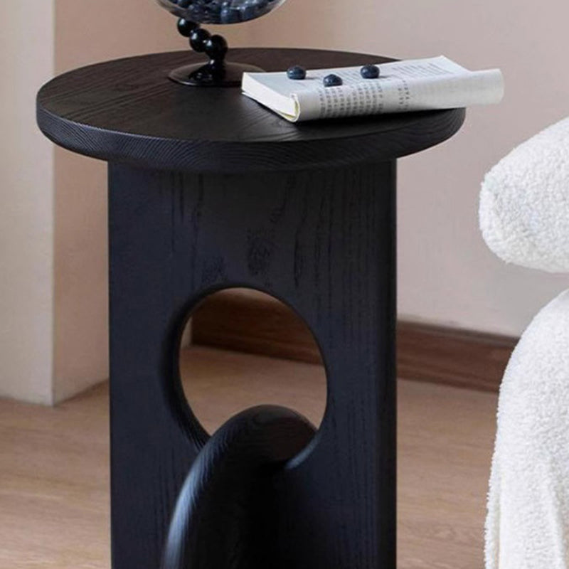 Scandinavian Round Solid Wood Side Table