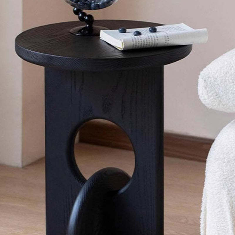 Scandinavian Round Solid Wood Side Table