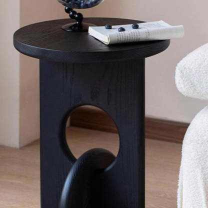 Scandinavian Round Solid Wood Side Table