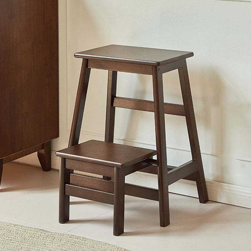 Minimalist Wooden Backless Bar Stool — Walnut