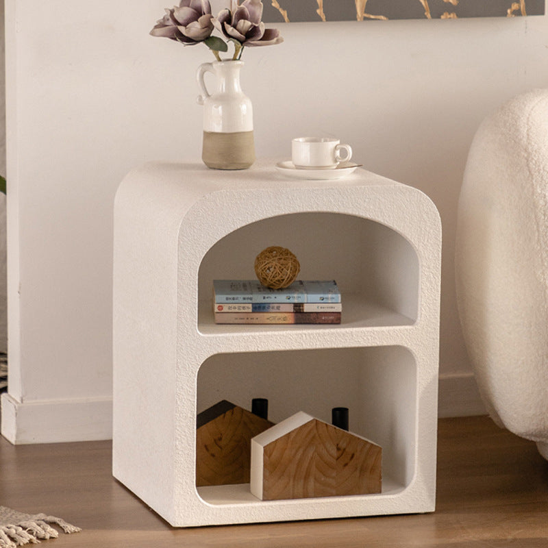 Minimalist density panel white nightstands