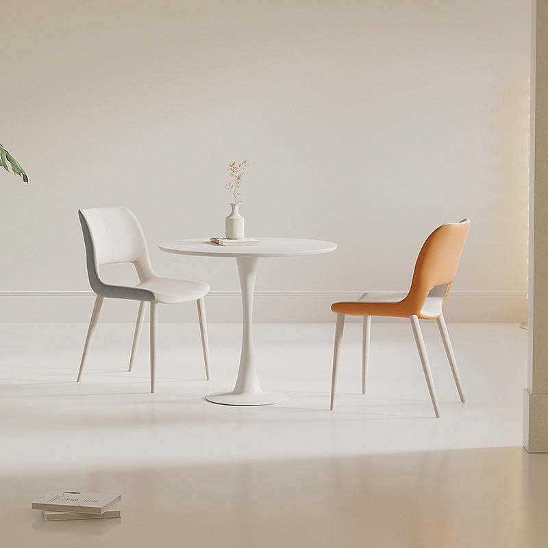 Minimalist Cat Scratch Leather Square Dining Chair