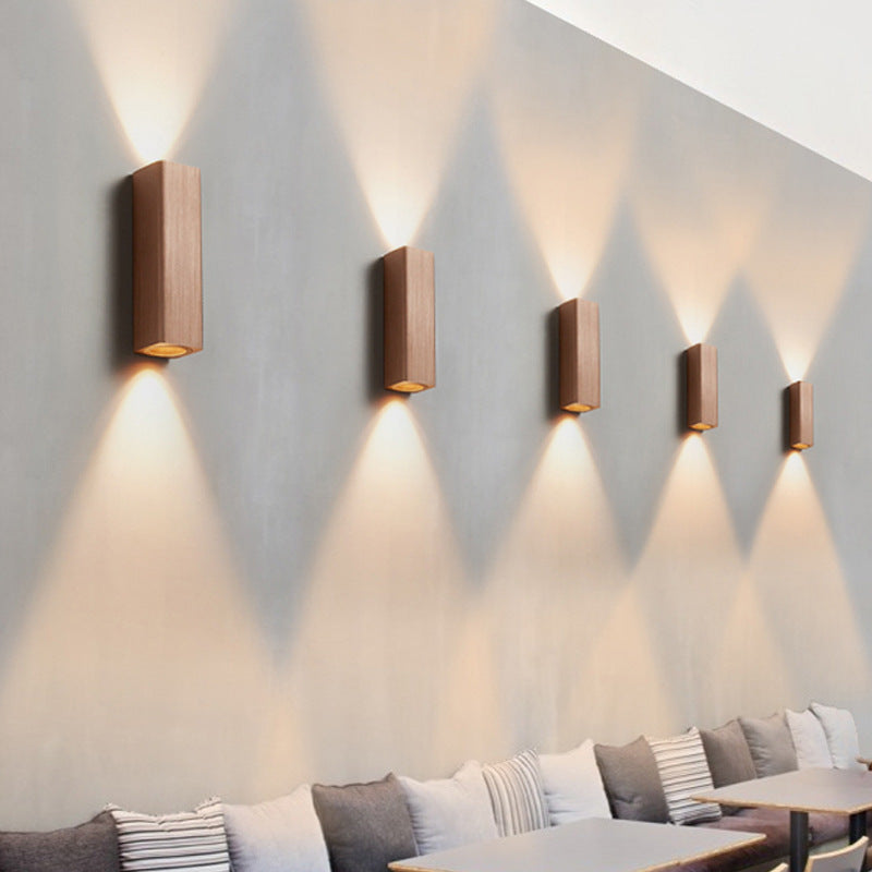 Nordic Brushed Aluminum Rectangular LED Wall Sconce
