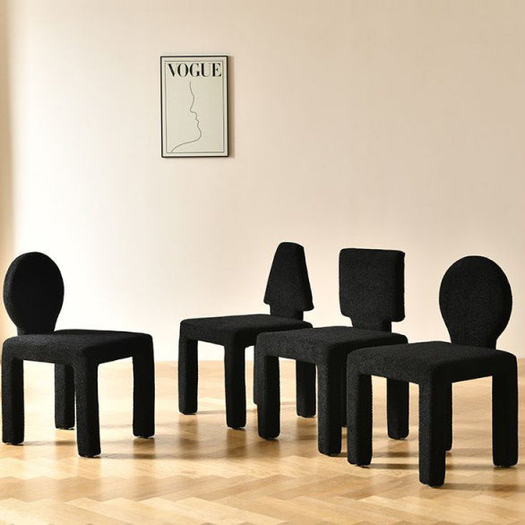 Minimalist Iron Velvet Armchair