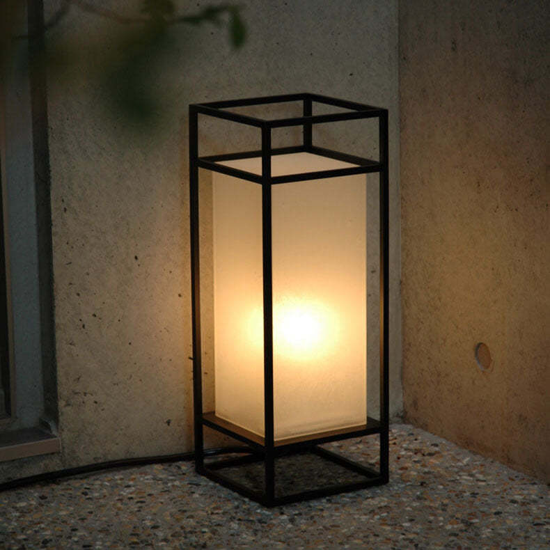 Japanese Tatami Rectangular Iron Fabric Floor Lamp