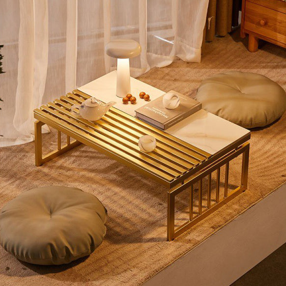 Japanese Sintered Stone Metal Coffee Table