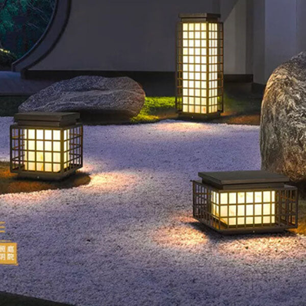 Modern Chinese Square Column Outdoor Landscape Light