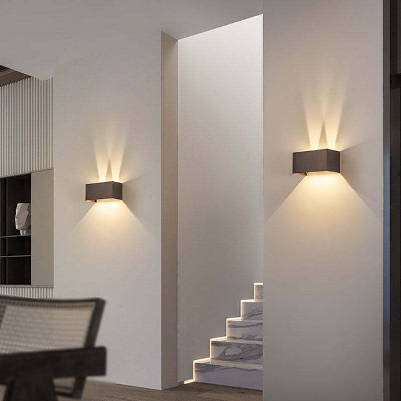 Nordic Aluminum Square Beam Reading Wall Sconce