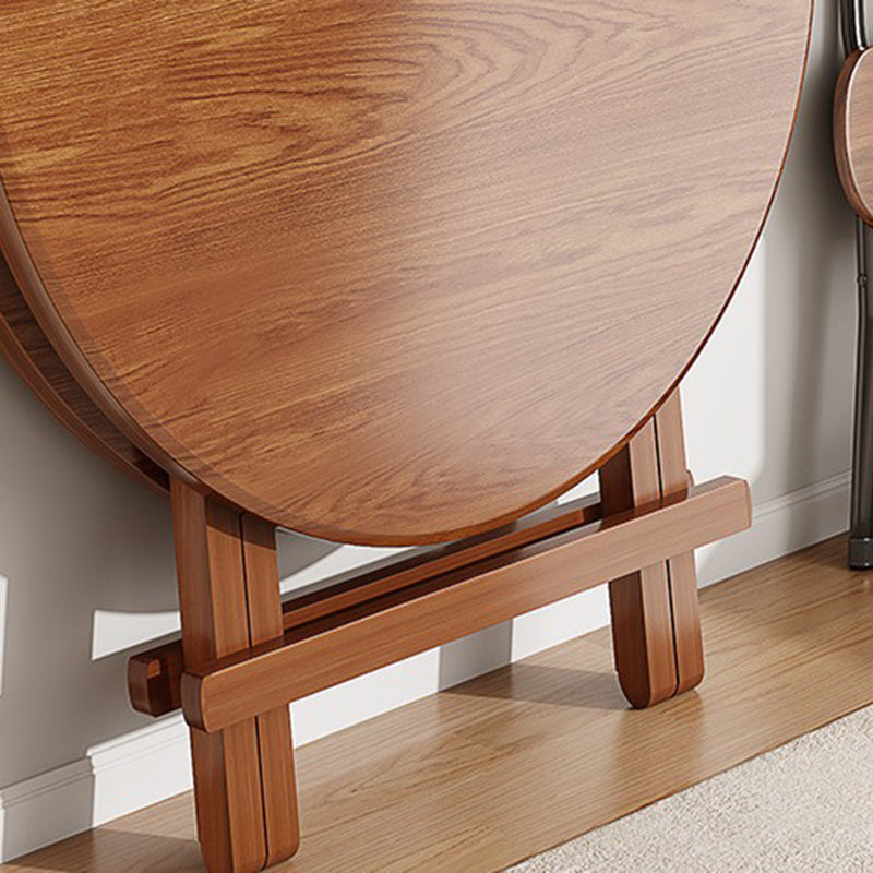 Scandinavian Round Wood 4-Seat Dining Table